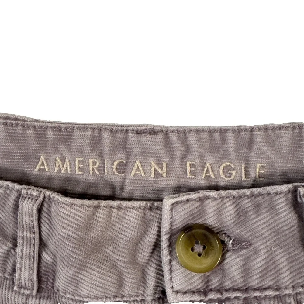American‎ Eagle Super Stretch Corduroy Mini Skirt 8 Beige Preppy Schoolgirl